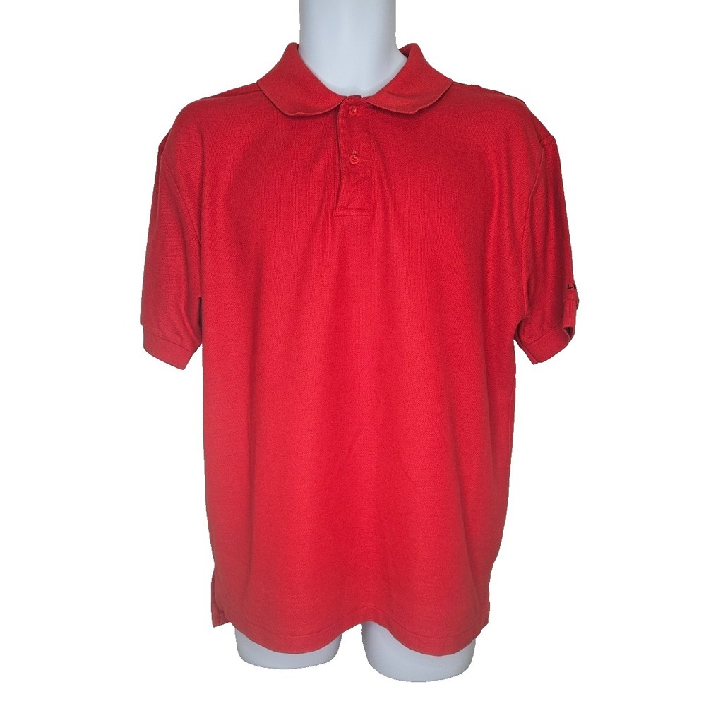 Vintage Levi Mens Red Short Sleeve Polo Shirt Pocket XL Preppy Classic 80's